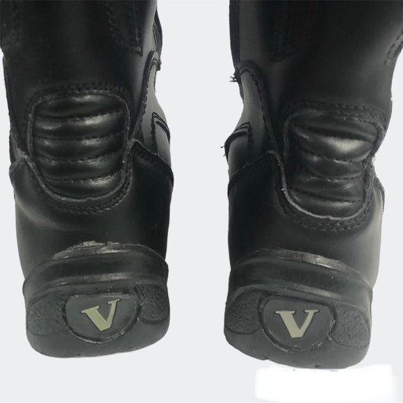 VEGA Nitro Double Zipper Moto Leather Touring Boots Black Calf Height size 8 main image 6